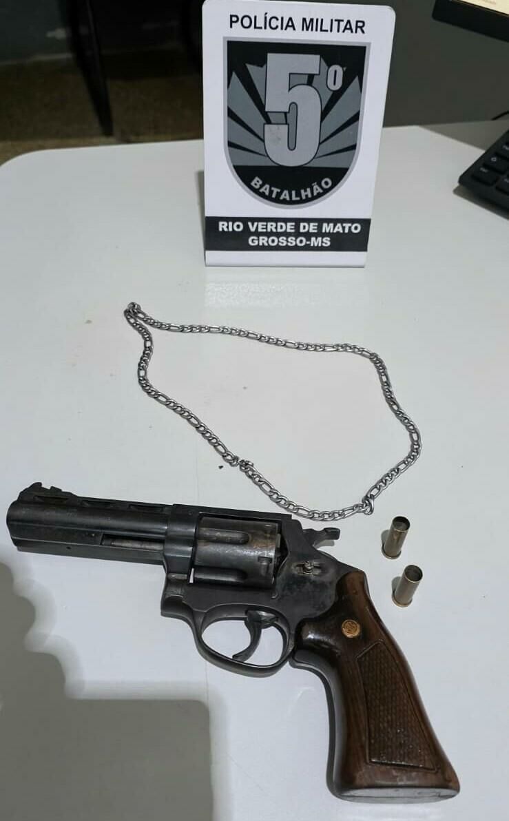 Imagem de compartilhamento para o artigo Arma de fogo com munições deflagradas que indicam  uso recente são encontrados em estabelecimento de Rio Verde da MS Todo dia